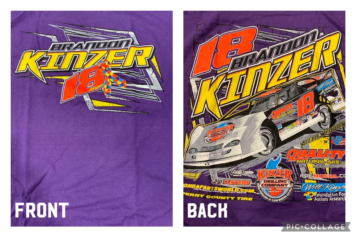 Purple Brandon Kinzer Autism Ribbon T-Shirt – Old Dirt Shirts
